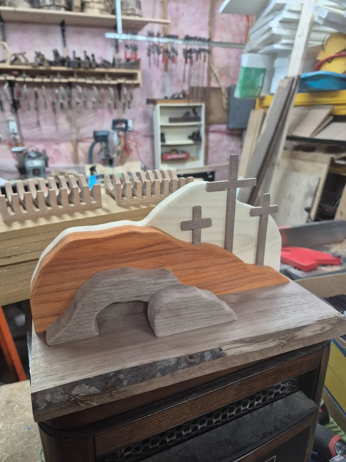 He Is Risen — Wooden Resurrection Scene detail 5