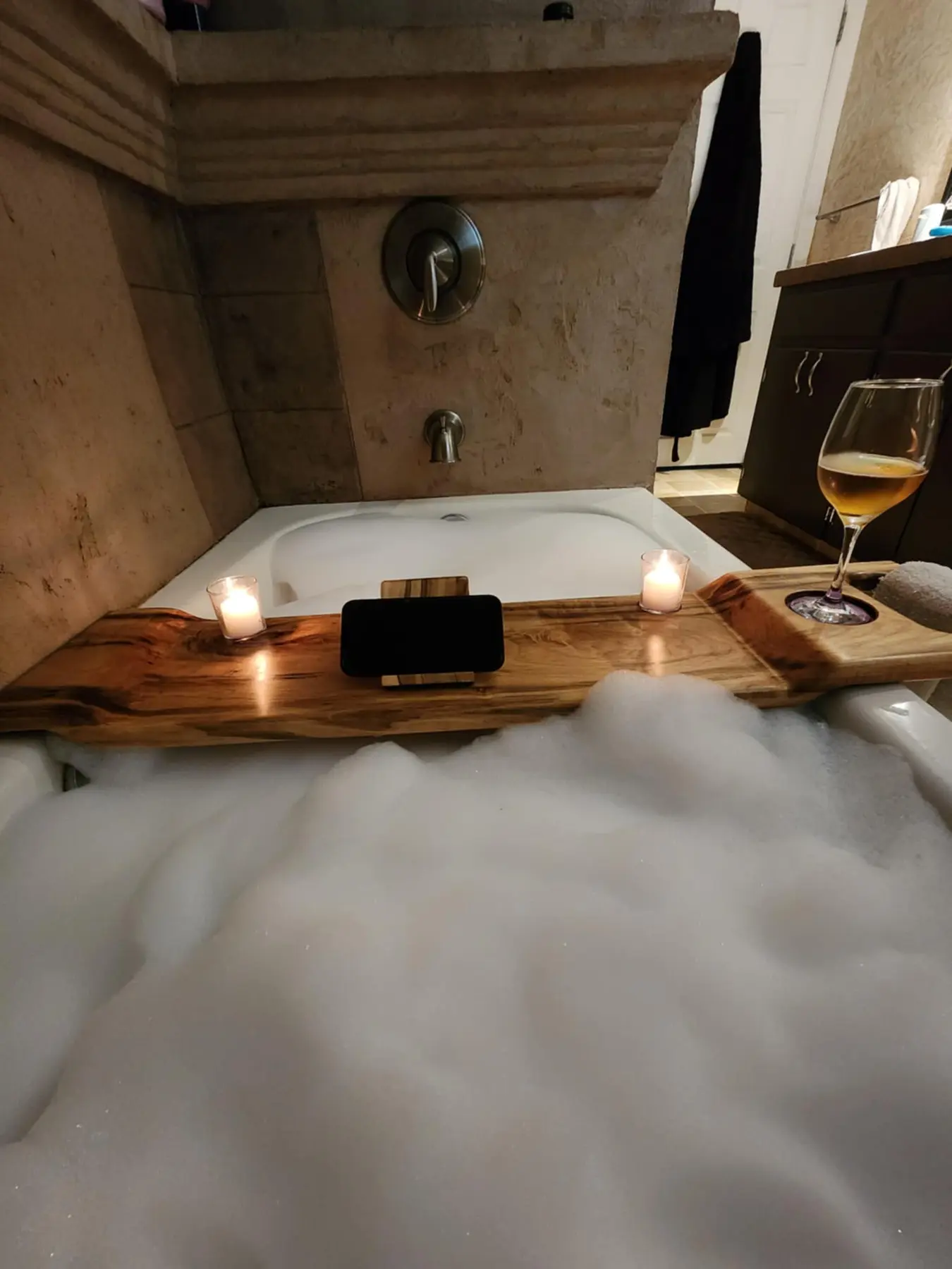 Violet Veins — Ambrosia Maple Bath Caddy detail 11