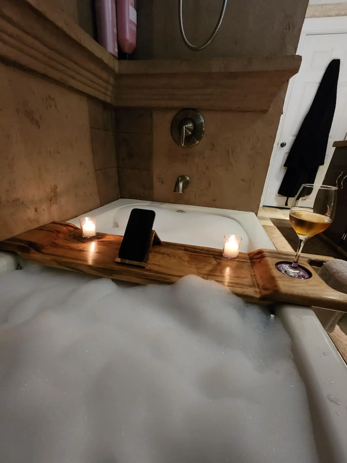 Violet Veins — Ambrosia Maple Bath Caddy detail 12