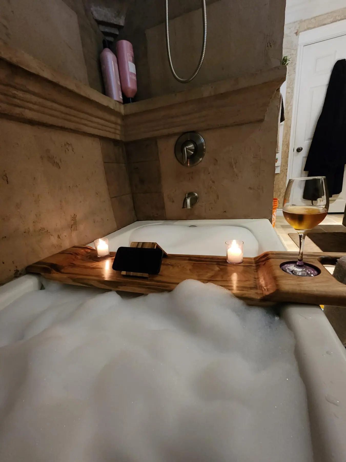 Violet Veins — Ambrosia Maple Bath Caddy detail 14