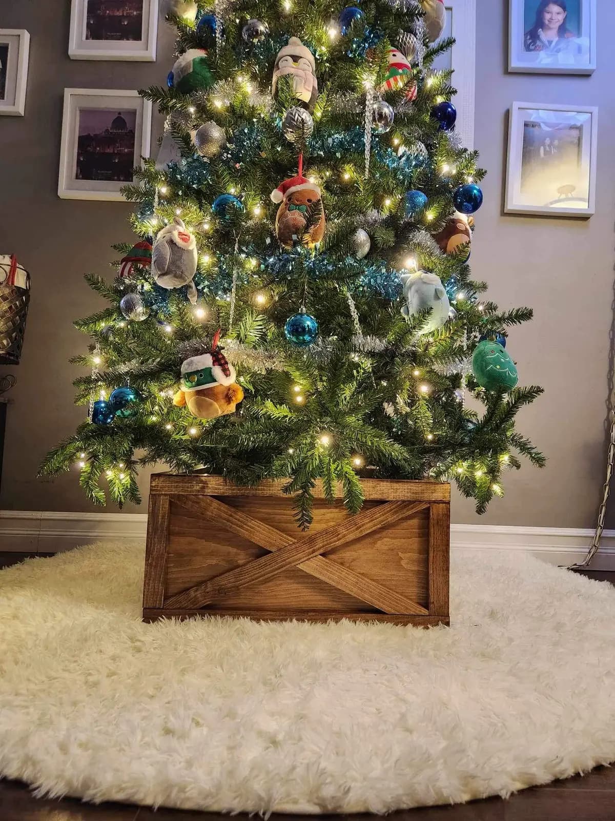 Warm Hearth — Rustic Christmas Tree Box detail 4